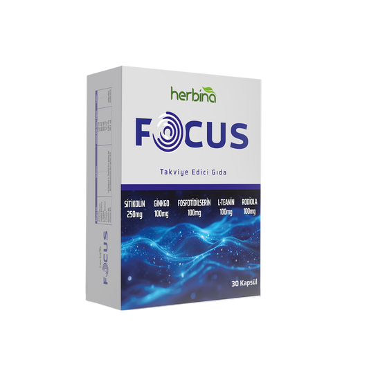 Herbina FOCUS Sitikolin Odak Arttırıcı Takviye Edici Gıda 30 Kapsül