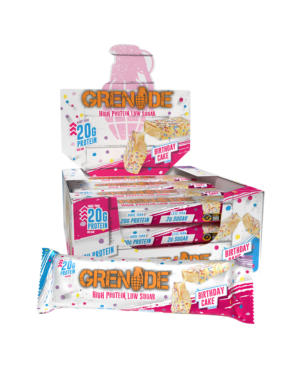 Grenade Birthday Cake Protein Bar 60g x 12 Adet