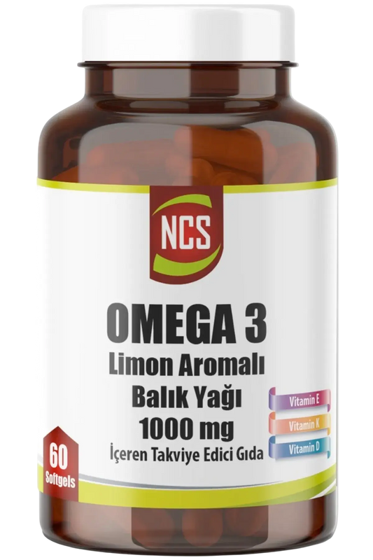 NCS Omega-3 Balık Yağı 1000mg Doğal Limon Aromalı 60 Yumuşak Kapsül