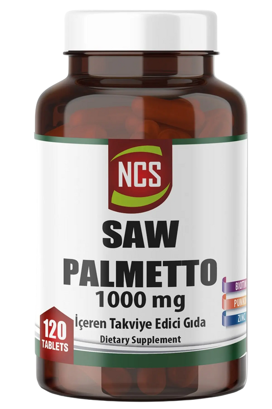 NCS Saw Palmetto 1000 mg Pumpkin Biotin Zinc Complex 120 Tablet