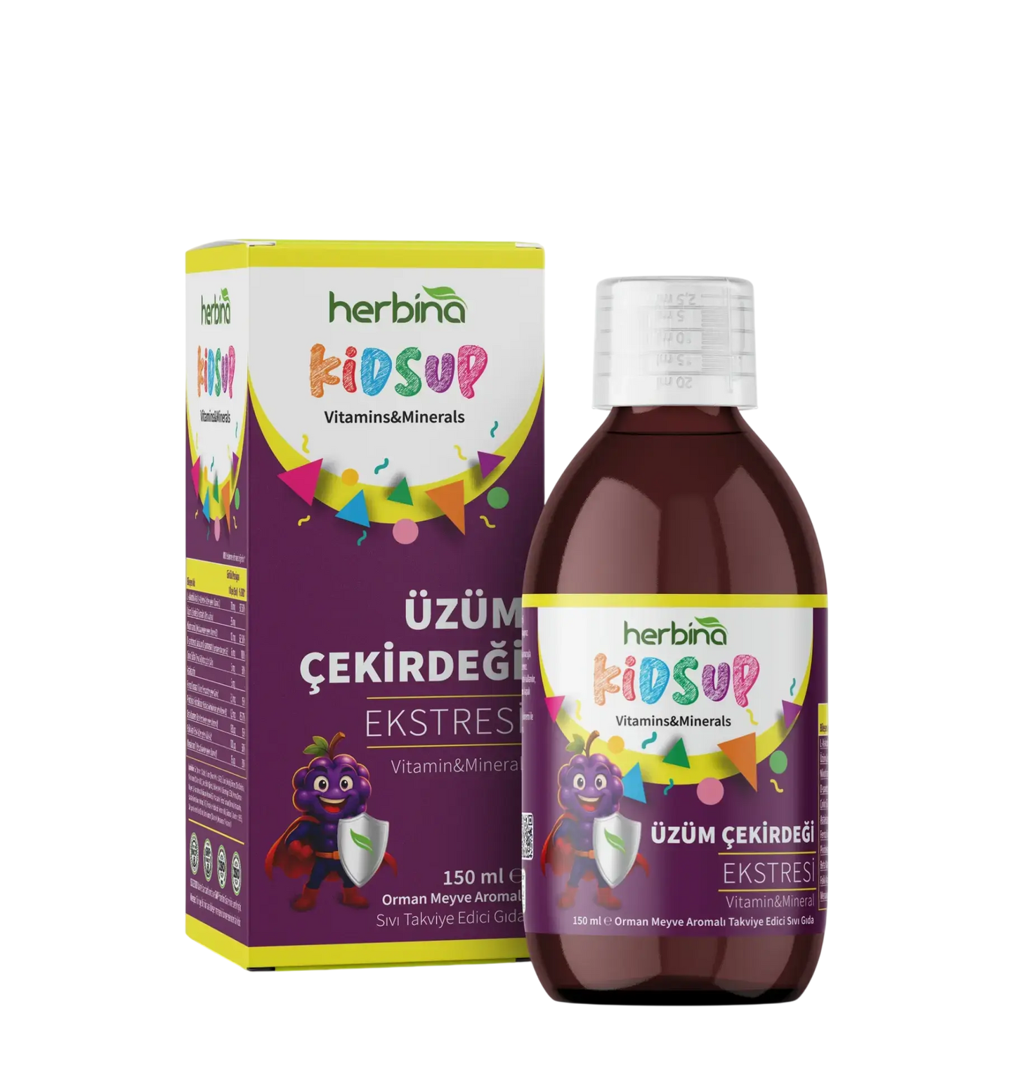 Herbina Çocuk Multivitamin Üzüm Çekirdeği Ekstresi 150ml