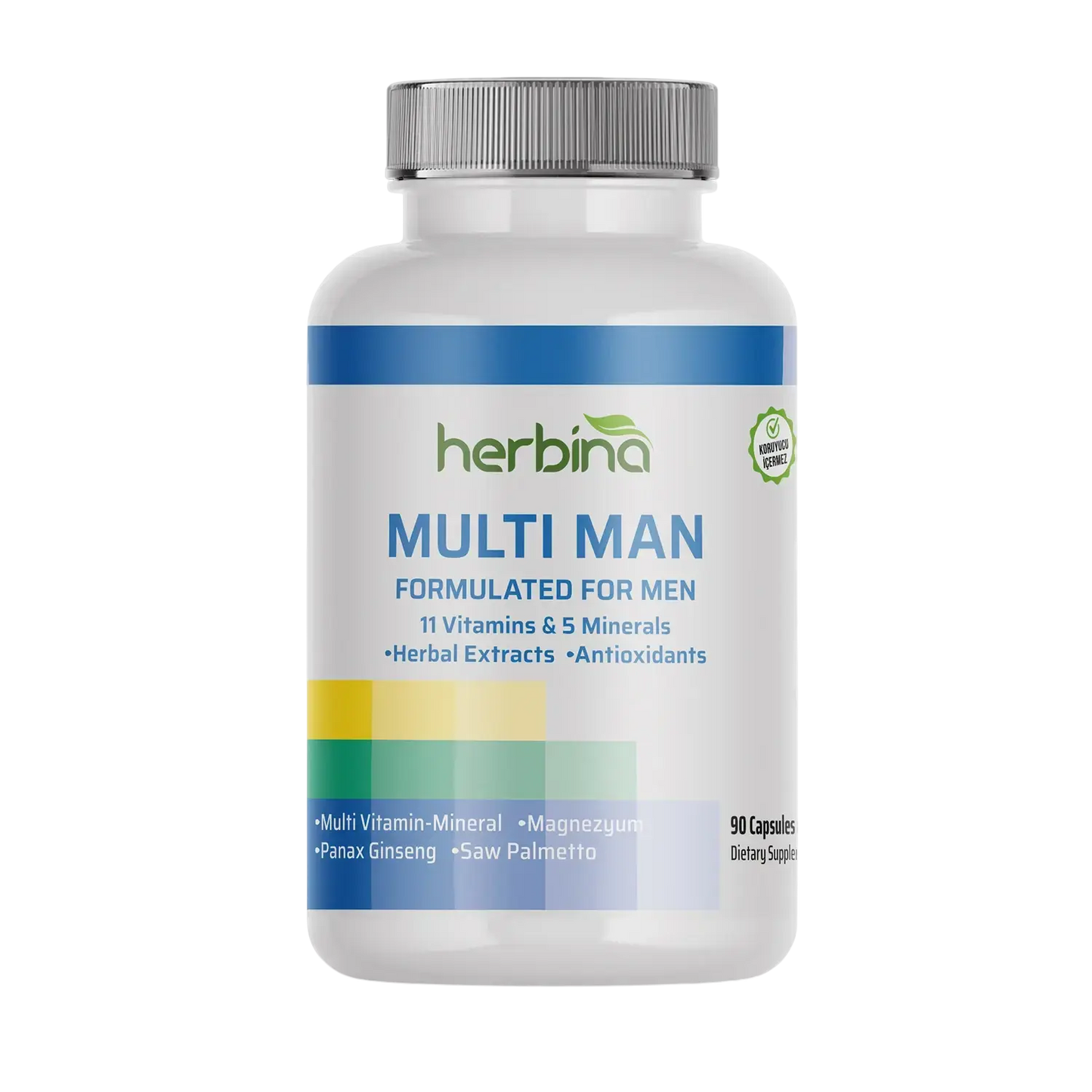 Herbina Multi Man Erkeklere Özel Multivitamin Mineral 90 Kapsül