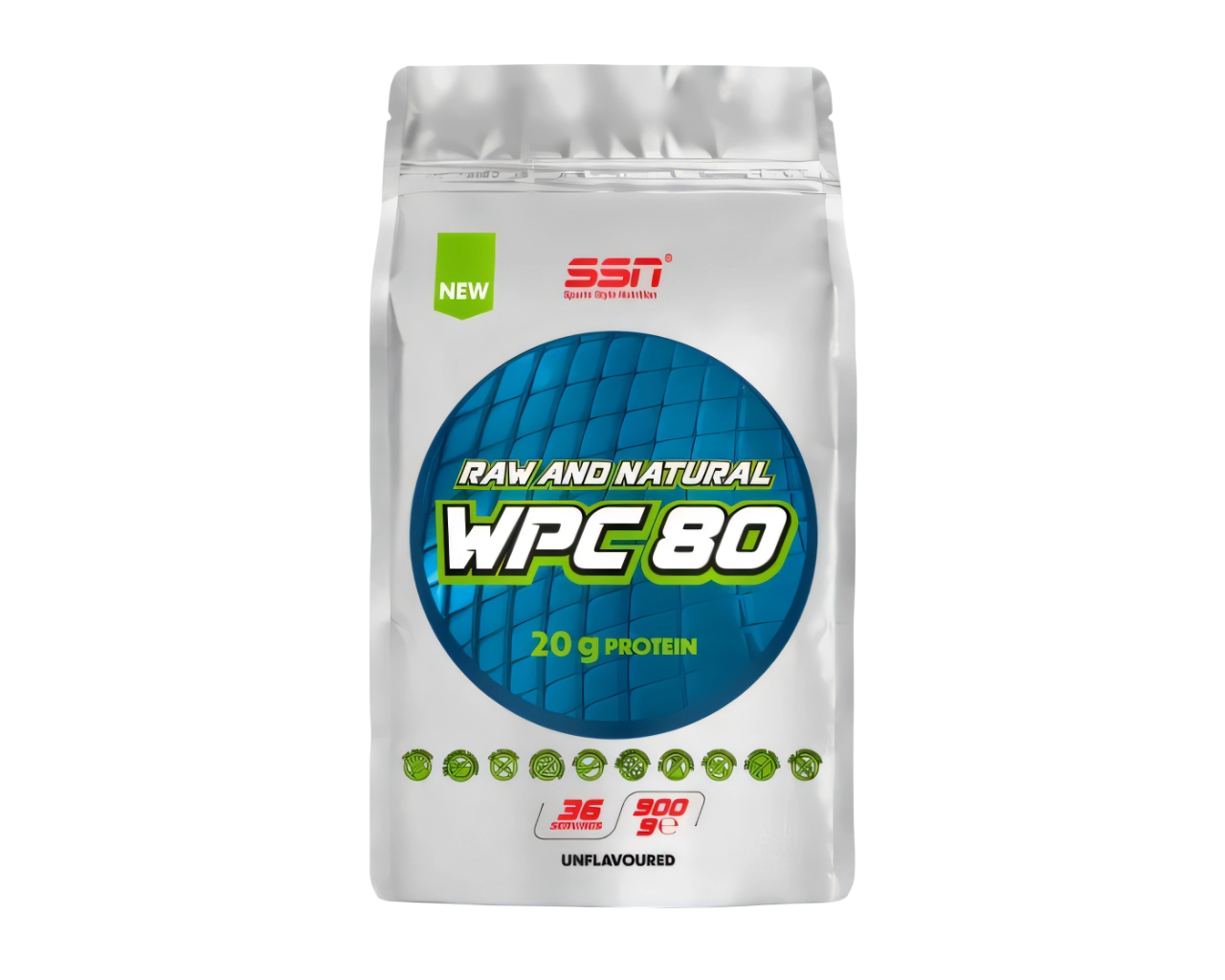 SSN Raw and Natural WPC80 Protein Tozu 900 gram